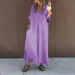 Juliette™ | Light Cotton Dress with V-Neck