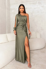 Colette™ | Elegant One-Shoulder Dress