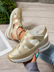 Comfortable Wedge Sandals with Velcro for Women