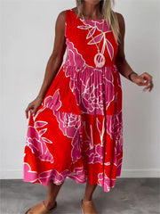 Édith™ | Elegant Dress with Floral Print