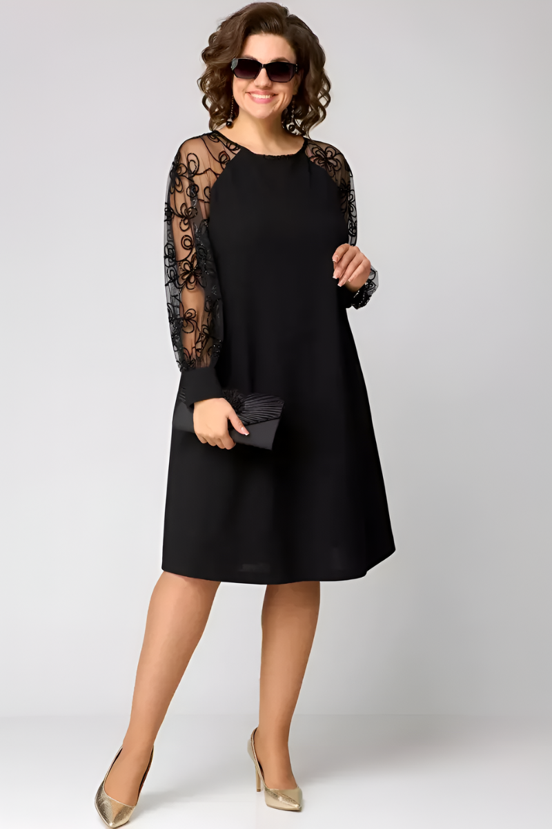 Amira™ | Chic dress with lace sleeves