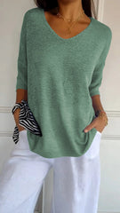 Anna™ | Airy Knit Top with V-Neck