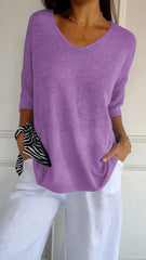 Anna™ | Airy Knit Top with V-Neck