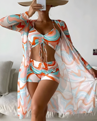 Noëlle™ | Stylish Three-Piece Bikini Set