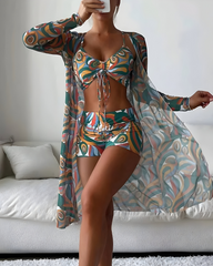 Noëlle™ | Stylish Three-Piece Bikini Set
