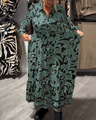 Marisse™ | Midi Dress with Print and V-Neck
