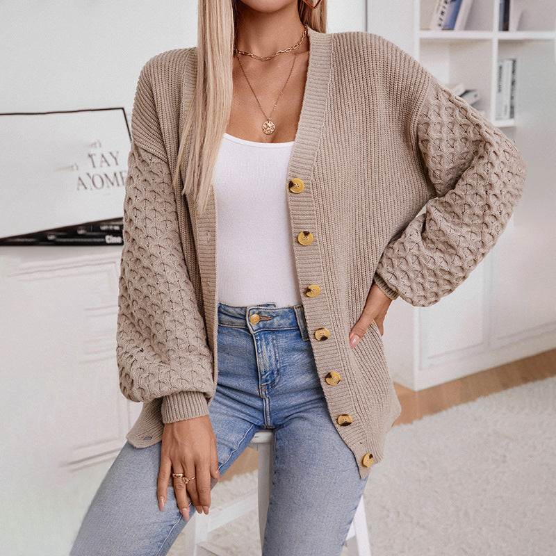 Eva™ | Oversized Knitted Vest with V-Neck and Buttons