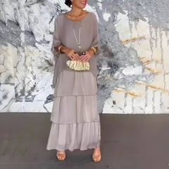 Monique™ | Chiffon Dress with Cake Skirt
