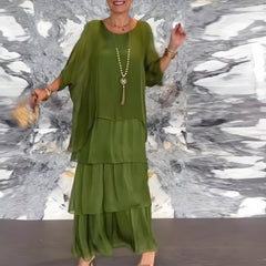 Monique™ | Chiffon Dress with Cake Skirt