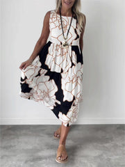Édith™ | Elegant Dress with Floral Print