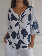 NOËLLE™ | Spring Blouse with V-Neck
