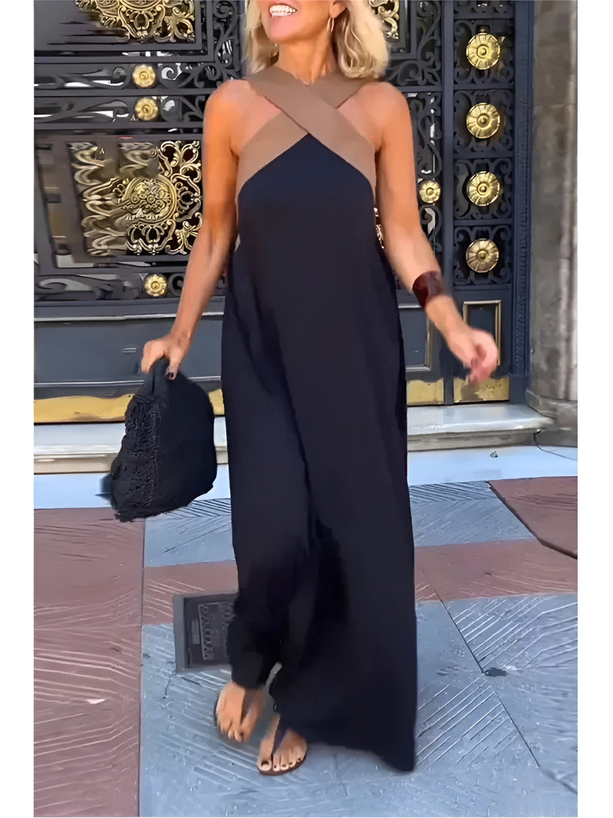 Léa™ | Summer Dress with Cross Line