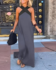 Léa™ | Summer Dress with Cross Line