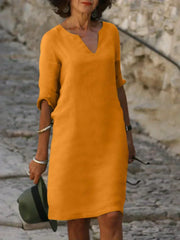 Josette™ | Elegant Dress with V-Neck