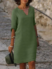 Josette™ | Elegant Dress with V-Neck