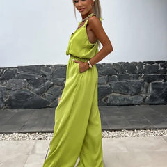 NOËLLE™ | Sleeveless Jumpsuit with Wide Legs