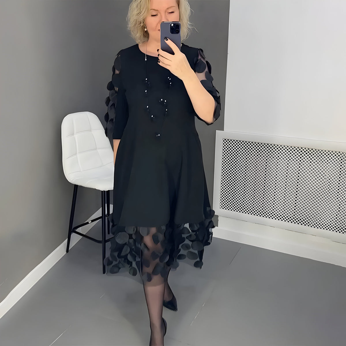 Sarah™ | Midi Dress with Elegant Details